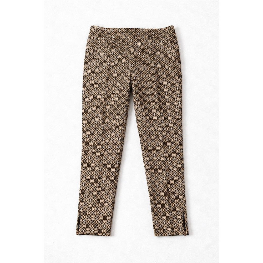 Joseph Ribkoff Women's Black Gold Pull On Dress Pants Work Size 14